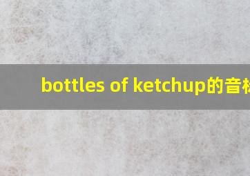 bottles of ketchup的音标